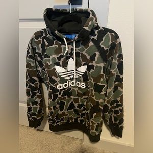 Camo Adidas Hoodie - woman’s size small